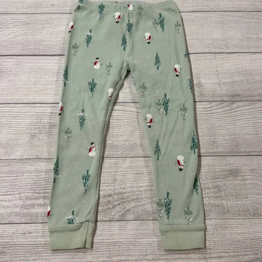 Carter's Toddler Girls Green Snowman Pajama Set
